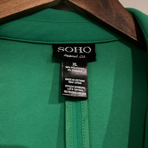 Soho Green Blazer Tailored Suit Jacket - Picture 2 of 4